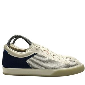 Rothy's The‎ Point Knit Sneakers Women's Size 9 Beige Navy Orange Casual Comfort